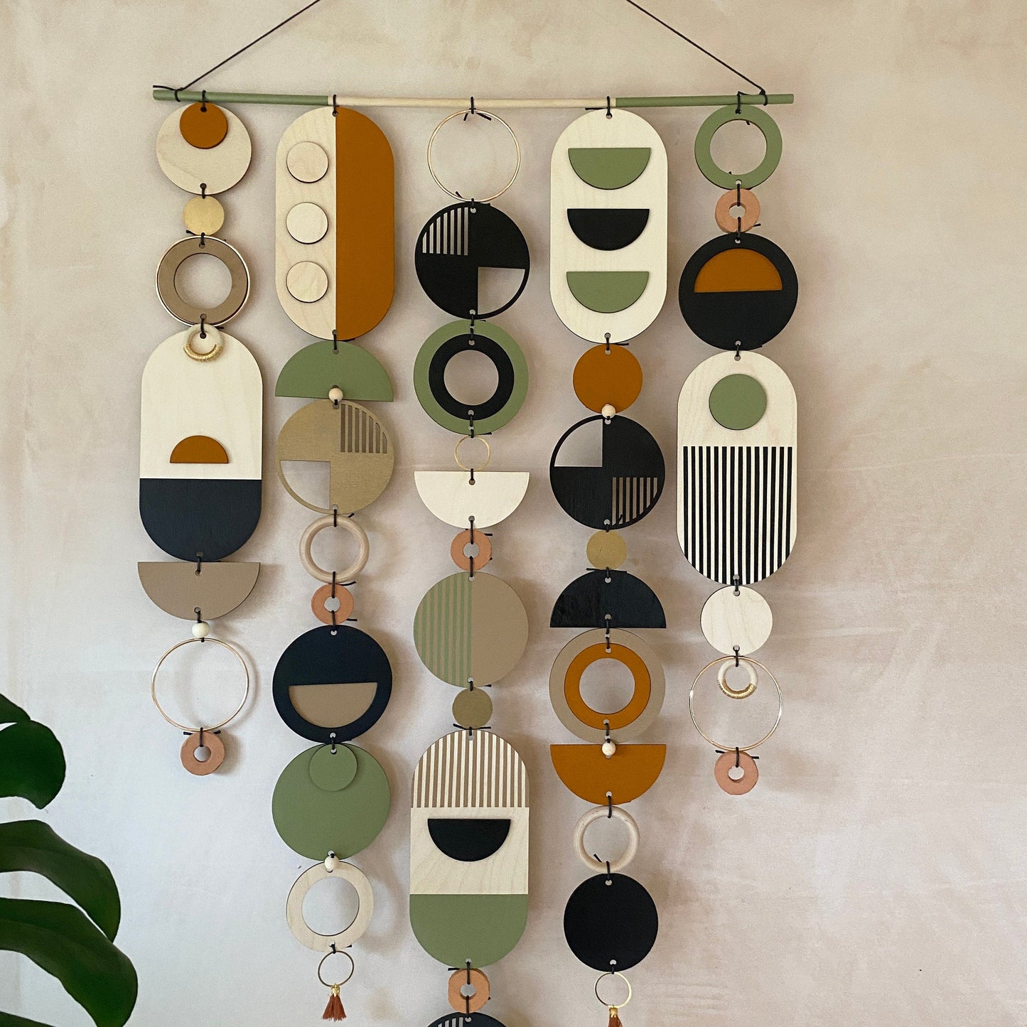 Modern Art Wooden Wall Hanging - Home Decor - Contemporary Wall Art - Wall Tapestry