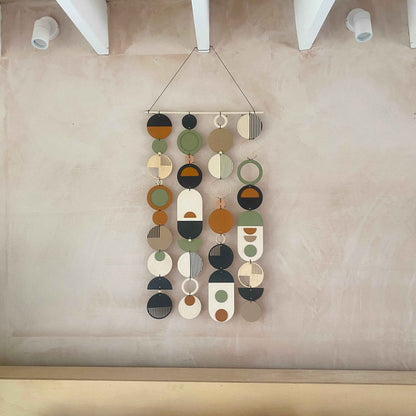 Long Geometric Wall Art - Minimal Home Decor - Slim Centre Piece Art-Thin Wall Tapestry