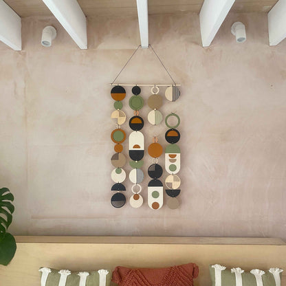 Long Geometric Wall Art - Minimal Home Decor - Slim Centre Piece Art-Thin Wall Tapestry