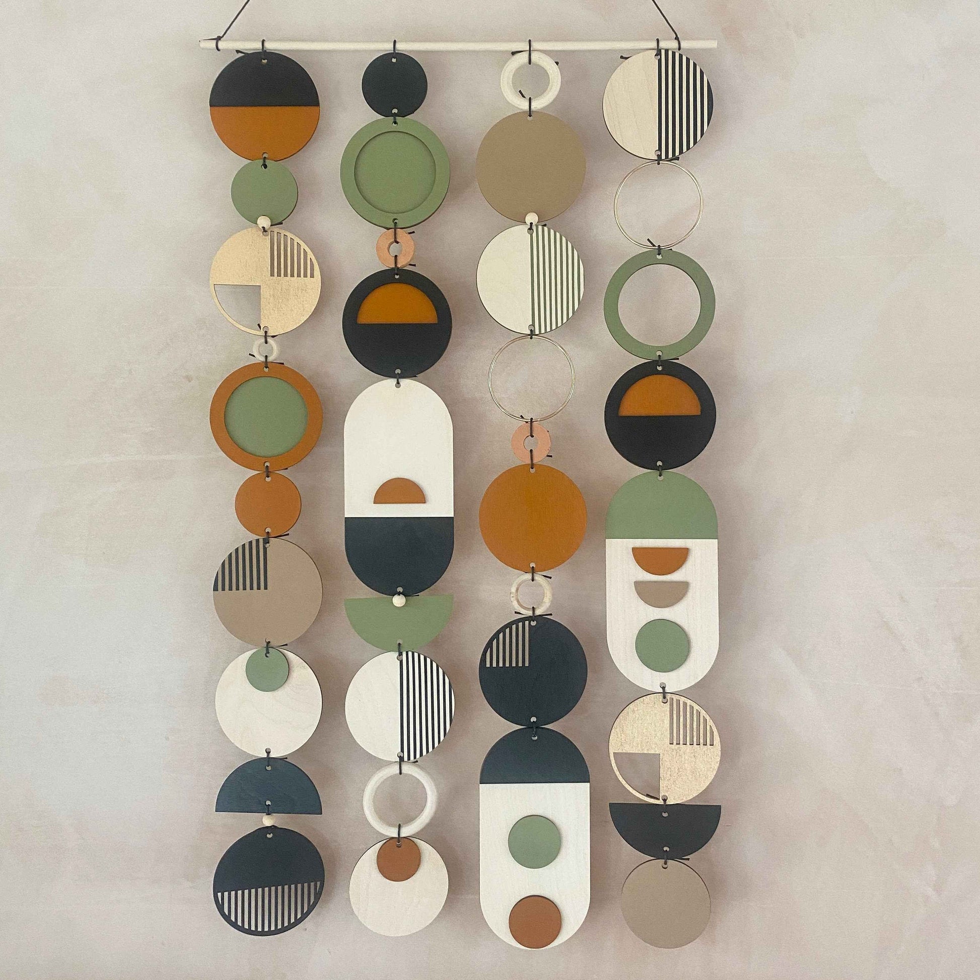 Long Geometric Wall Art - Minimal Home Decor - Slim Centre Piece Art-Thin Wall Tapestry