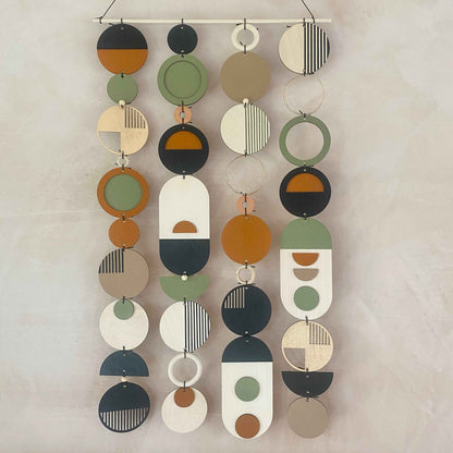 Long Geometric Wall Art - Minimal Home Decor - Slim Centre Piece Art-Thin Wall Tapestry