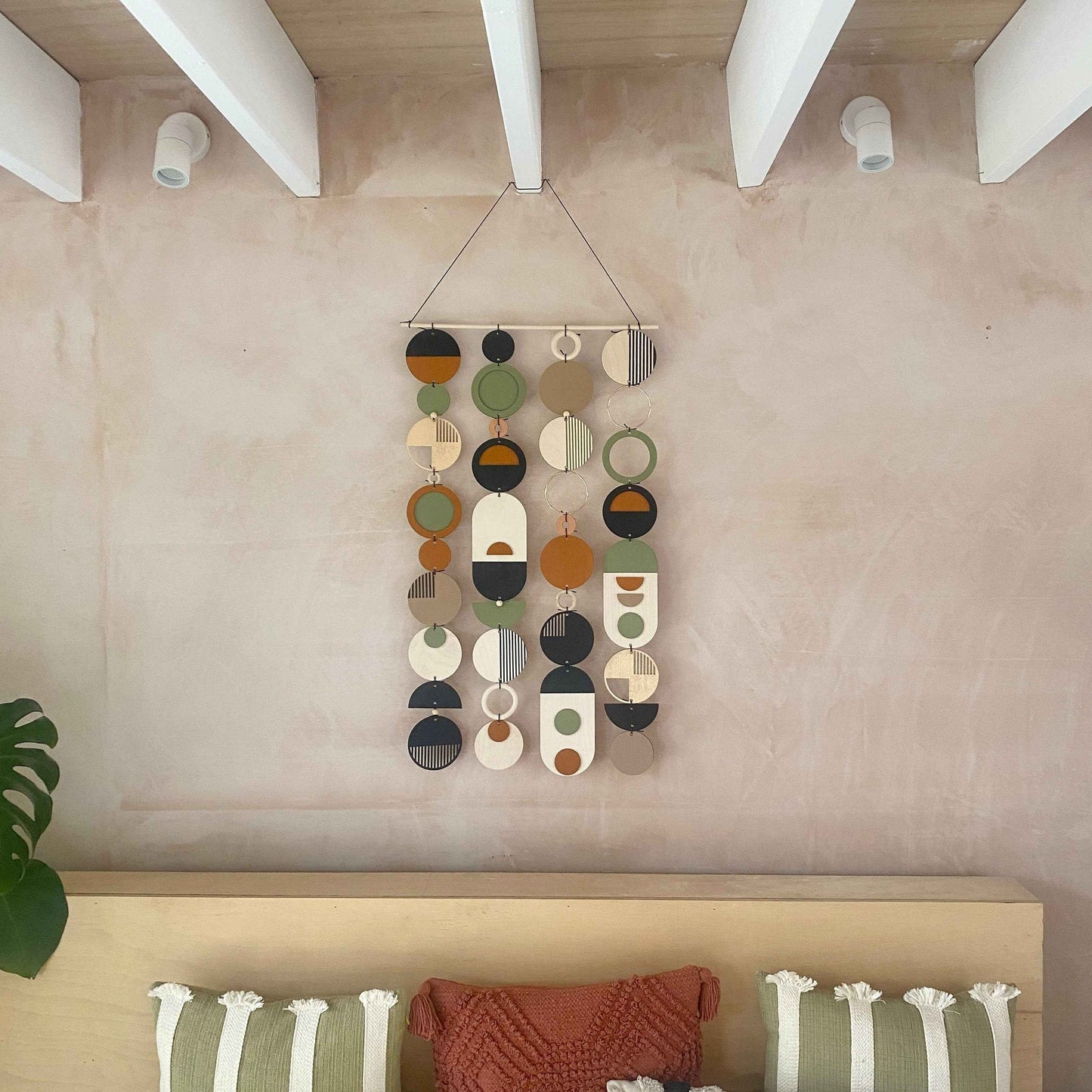 Long Geometric Wall Art - Minimal Home Decor - Slim Centre Piece Art-Thin Wall Tapestry