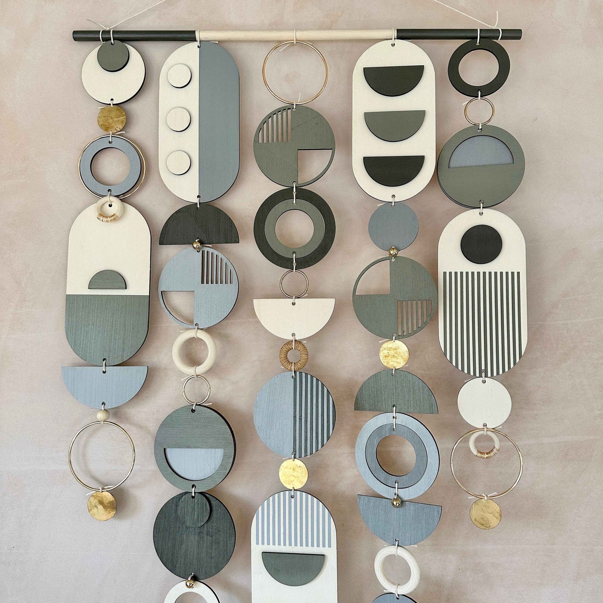 Black and Grey Dark Wall Art Hanging - Hand Painted Decor- Monochrome Wall Art