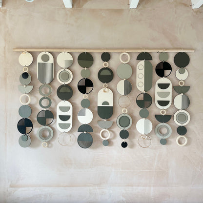 Dark Modern Wall Art - Geometric Artwork - Minimal Home Decor - Wall Tapestry - Large Tapestry