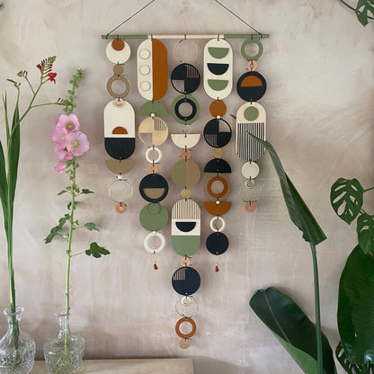 Modern Art Wooden Wall Hanging - Home Decor - Contemporary Wall Art - Wall Tapestry