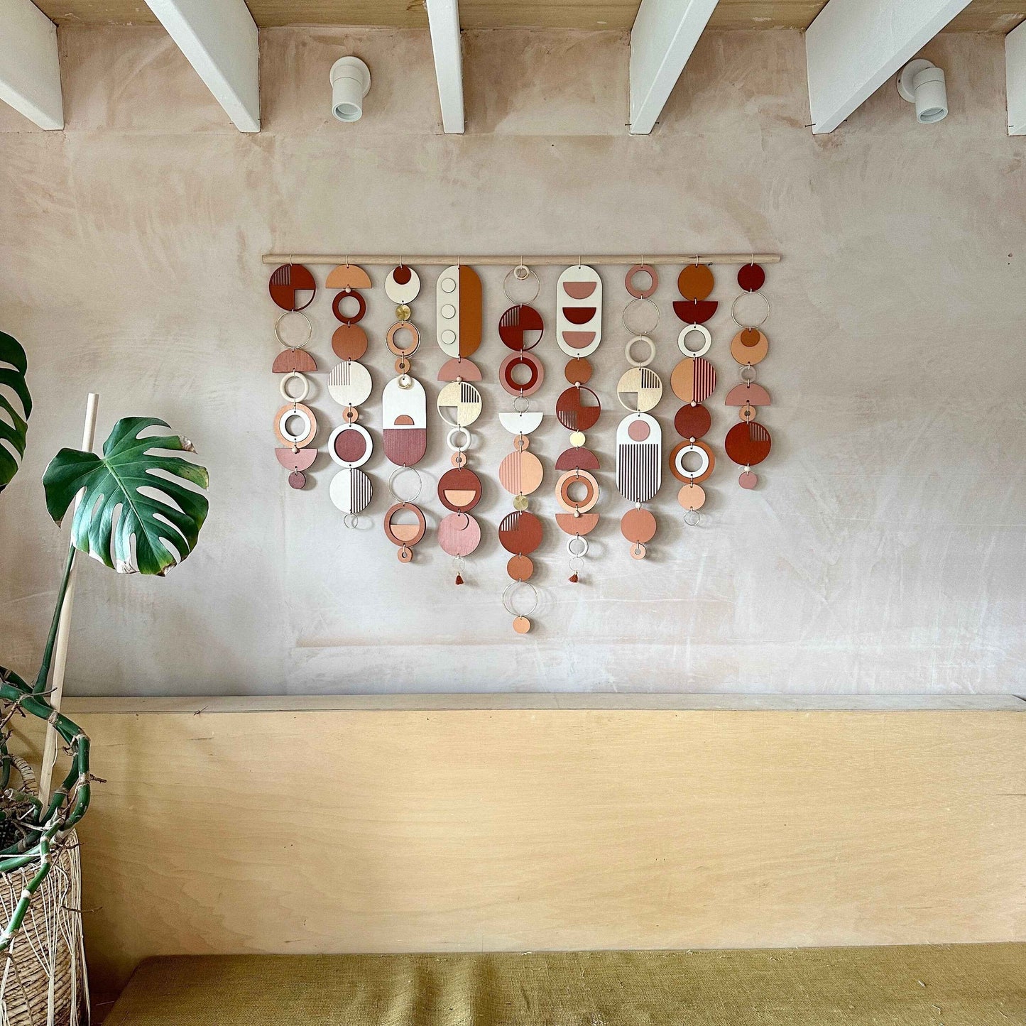 Rich Modern Wall Art - Wood Wall Hanging- Large Centre Piece Art