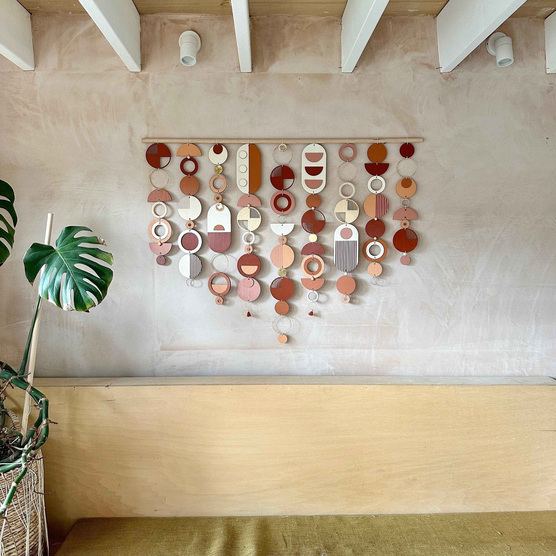 Rich Modern Wall Art - Wood Wall Hanging- Large Centre Piece Art