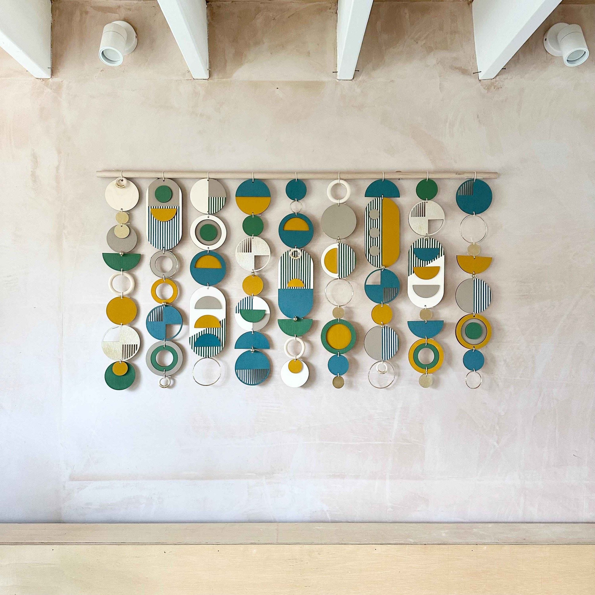 Large Wall Art - Over the Bed Decor - Geometric Pattern - Wood Art