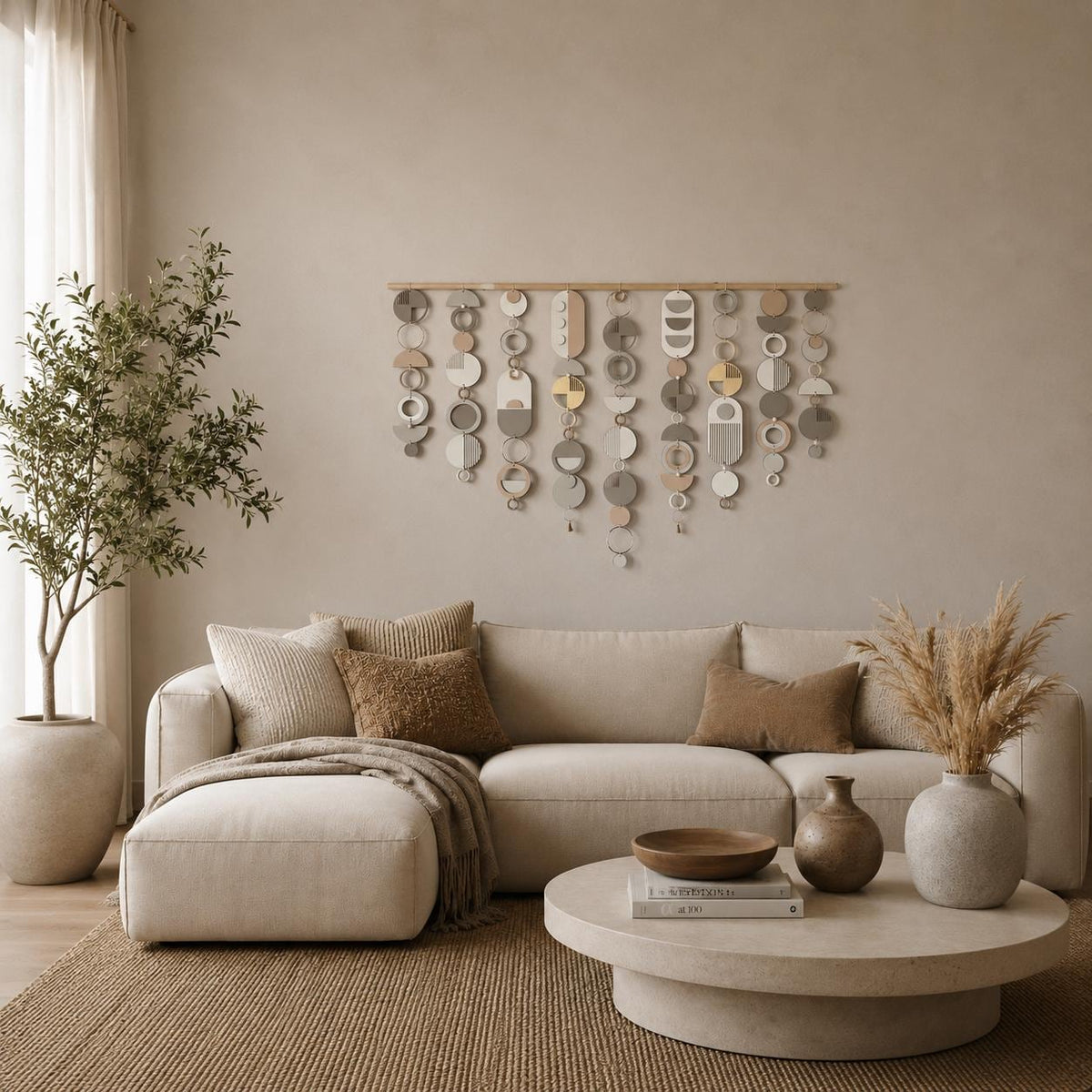 New Modern Geometric Wall Art - Minimal Home Decor- Large Centre Piece Art