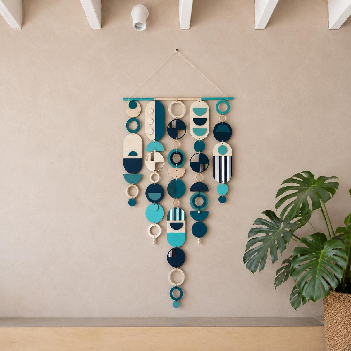 Modern Art Wooden Wall Hanging - Home Decor - Contemporary Wall Art - Wall Tapestry