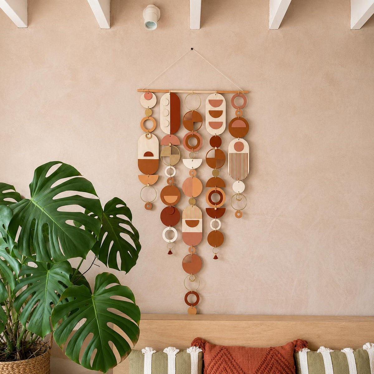 Modern Art Wooden Wall Hanging - Home Decor - Contemporary Wall Art - Wall Tapestry