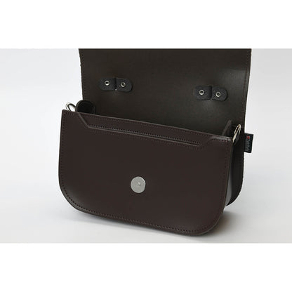 Aura Handmade Leather Bag - Dark Brown  