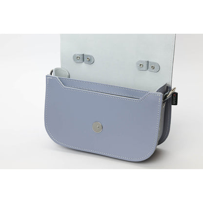 Aura Handmade Leather Bag - Lilac Grey  