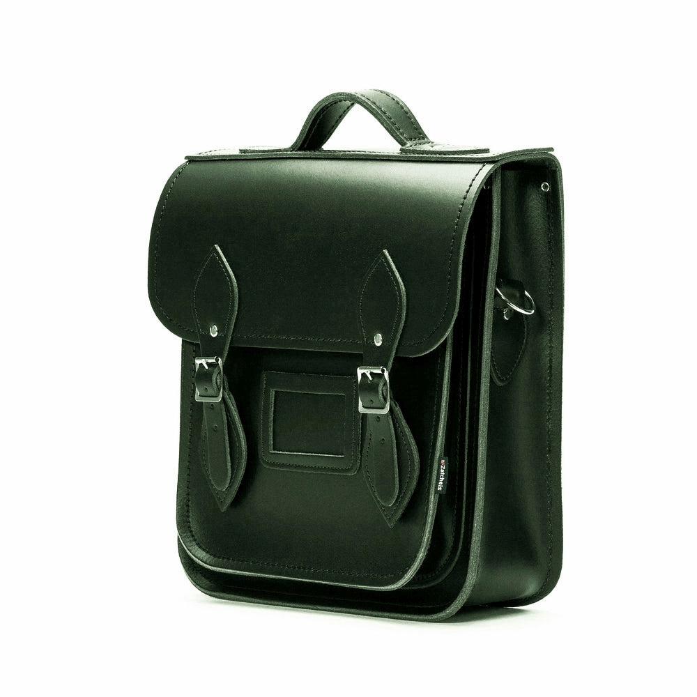 Handmade Leather City Backpack - Ivy Green  