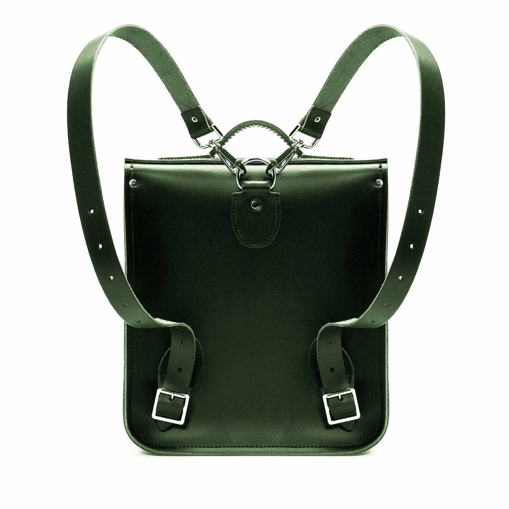 Handmade Leather City Backpack - Ivy Green  