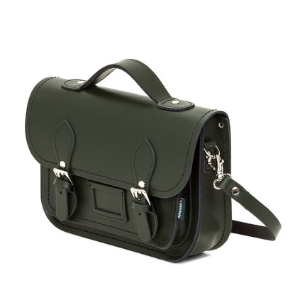 Leather Midi Satchel Ivy Green
