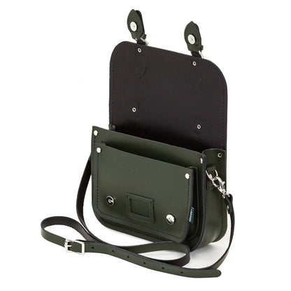 Leather Midi Satchel Ivy Green