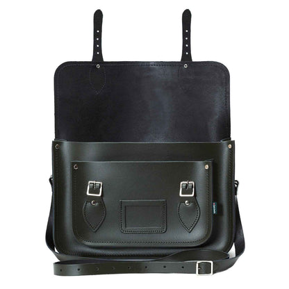 Handmade Leather Satchel - Ivy Green