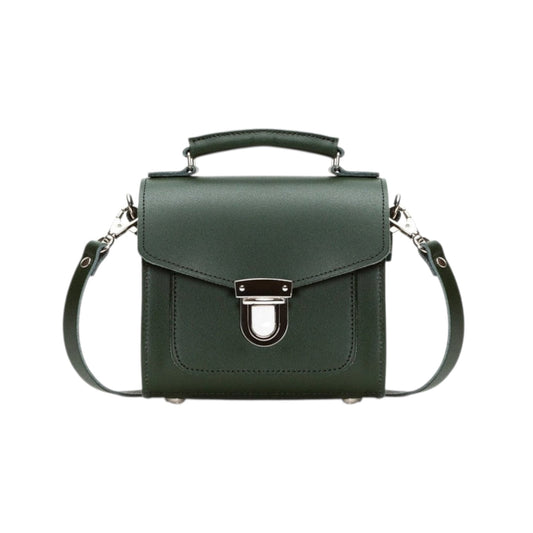 Handmade Leather Sugarcube Handbag - Ivy Green