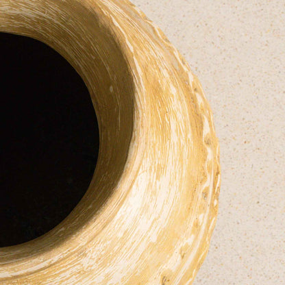 Kuno Handmade Textured Ceramic Vase - Unique Home Decor Piece