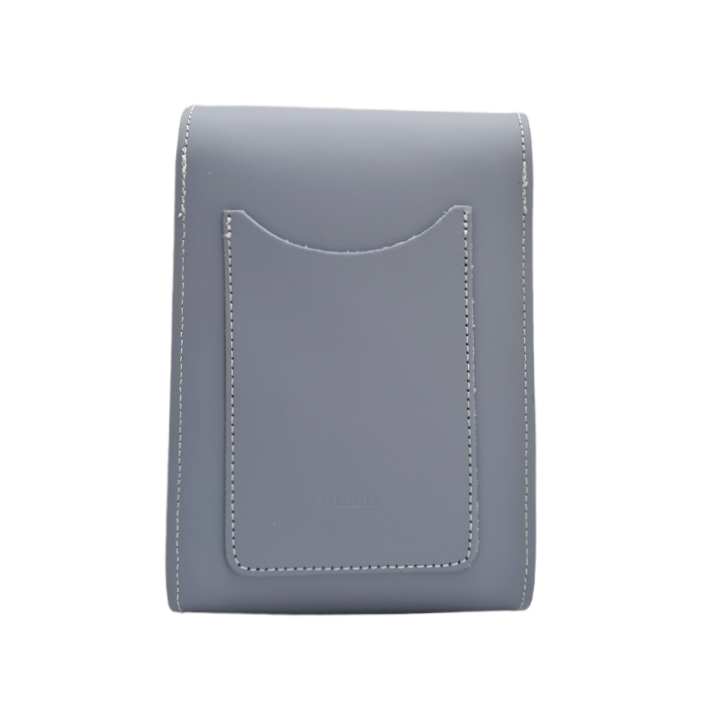 Handmade Leather Festival Phone Bag - Lilac Grey  