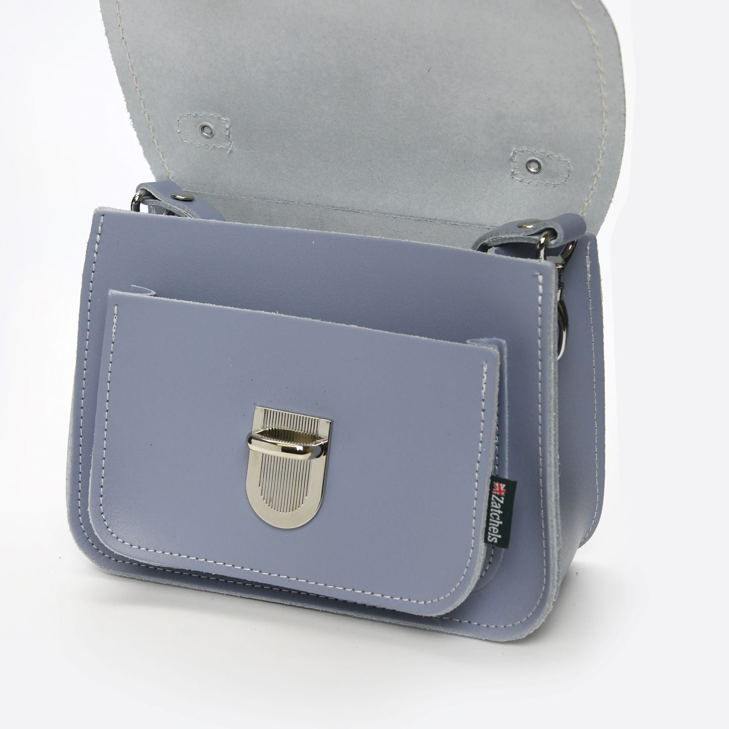 Luna Handmade Leather Bag - Lilac Grey  