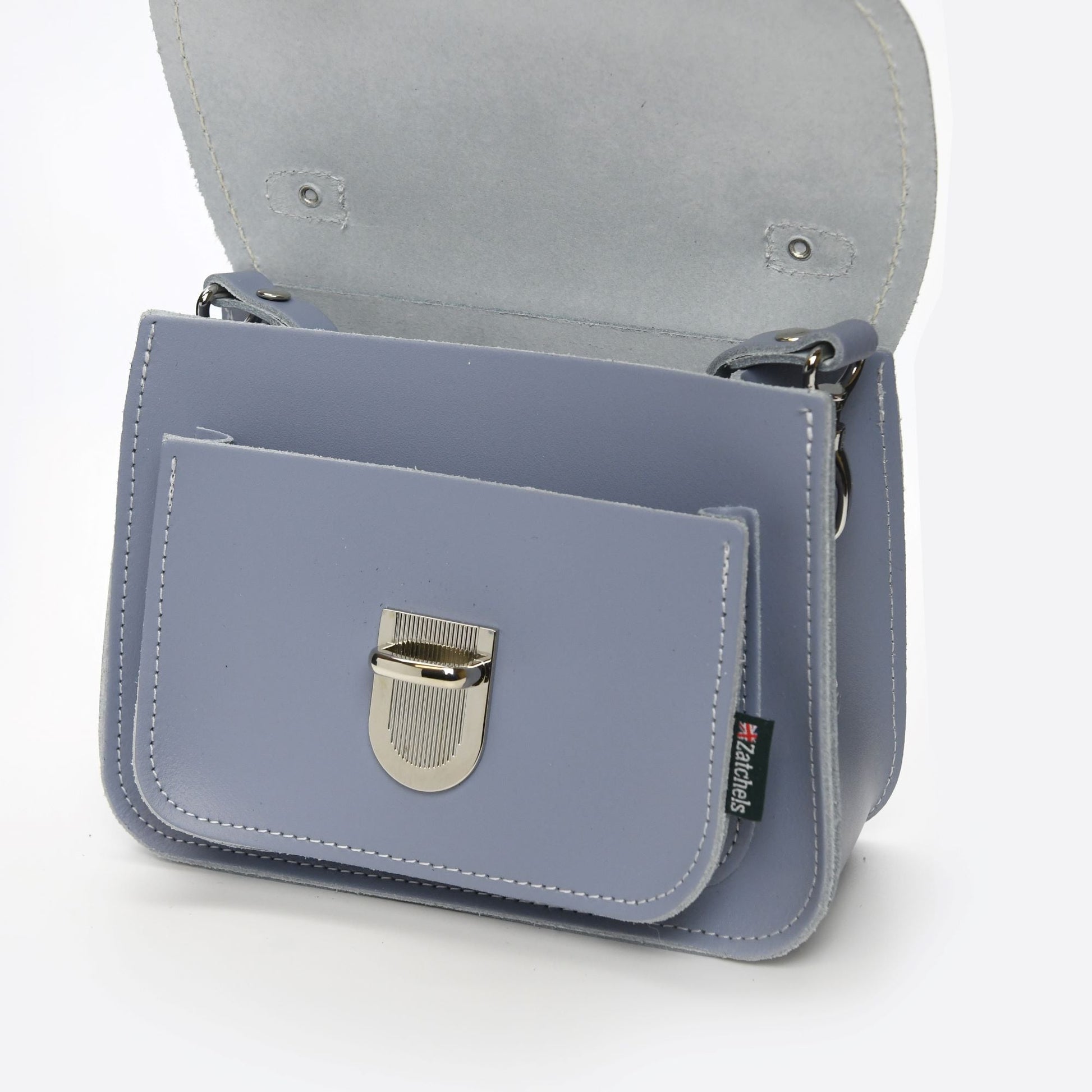 Luna Handmade Leather Bag - Lilac Grey  
