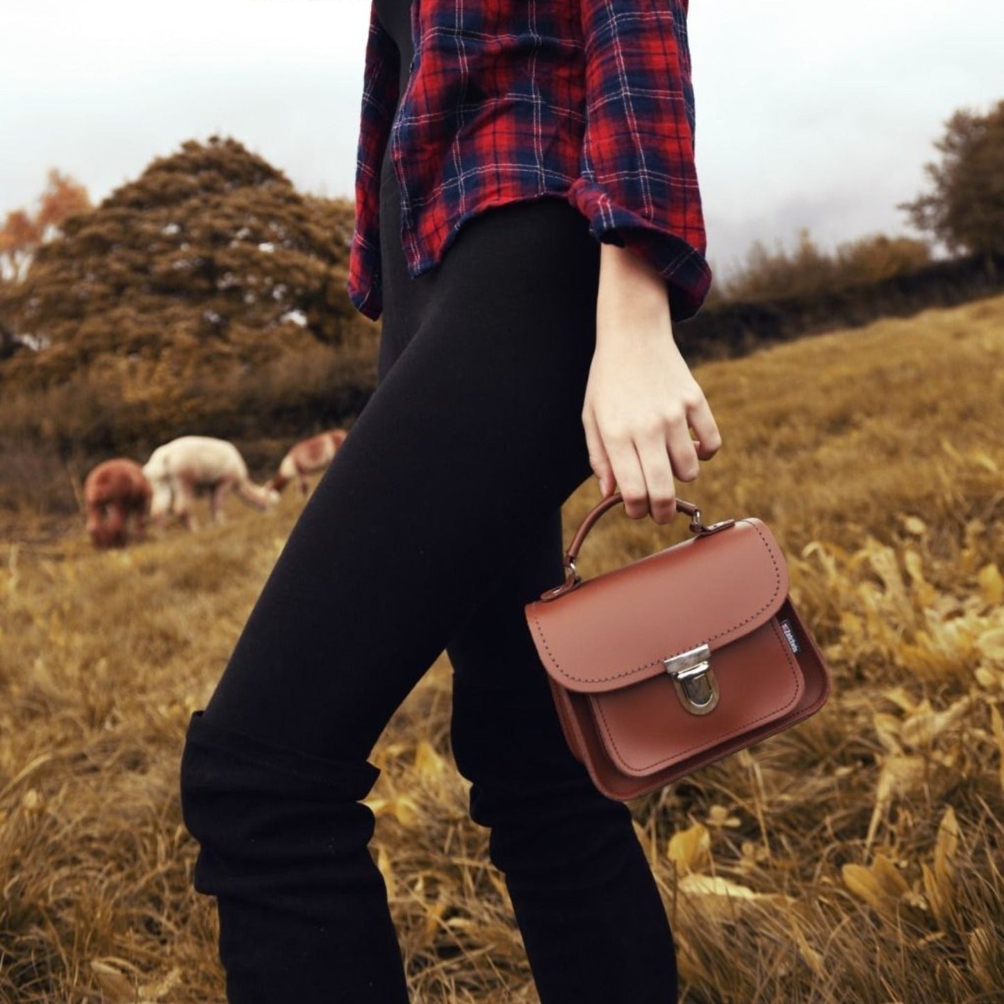 Luna Handmade Leather Bag - Burnt Orange  