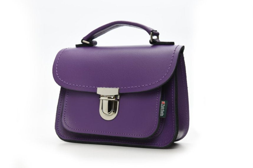 Luna Handmade Leather Bag - Purple  