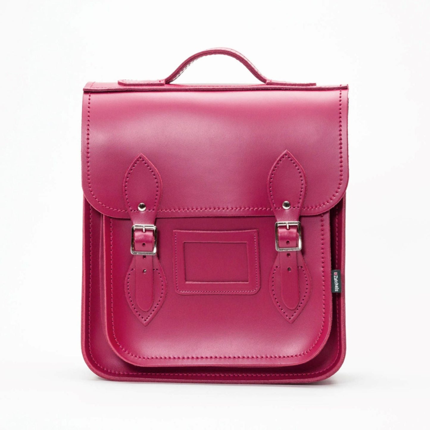 Handmade Leather City Backpack - Magenta  