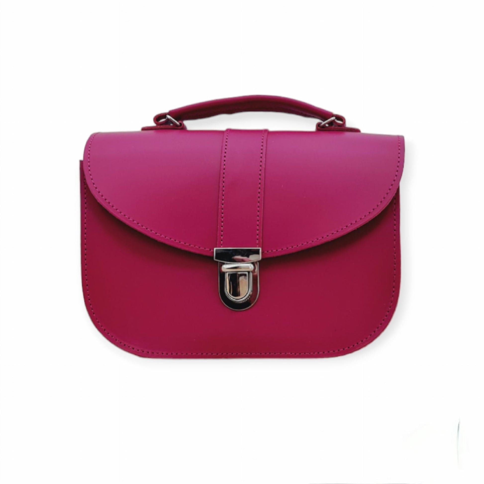 Olympia Handmade Leather Bag - Magenta  