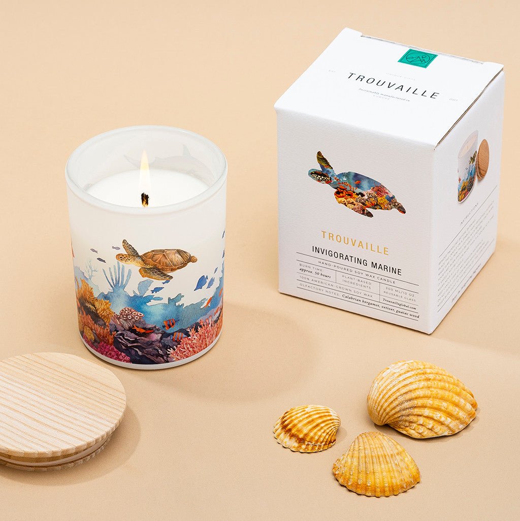 Vegan Scented Candle: Invigorating Marine