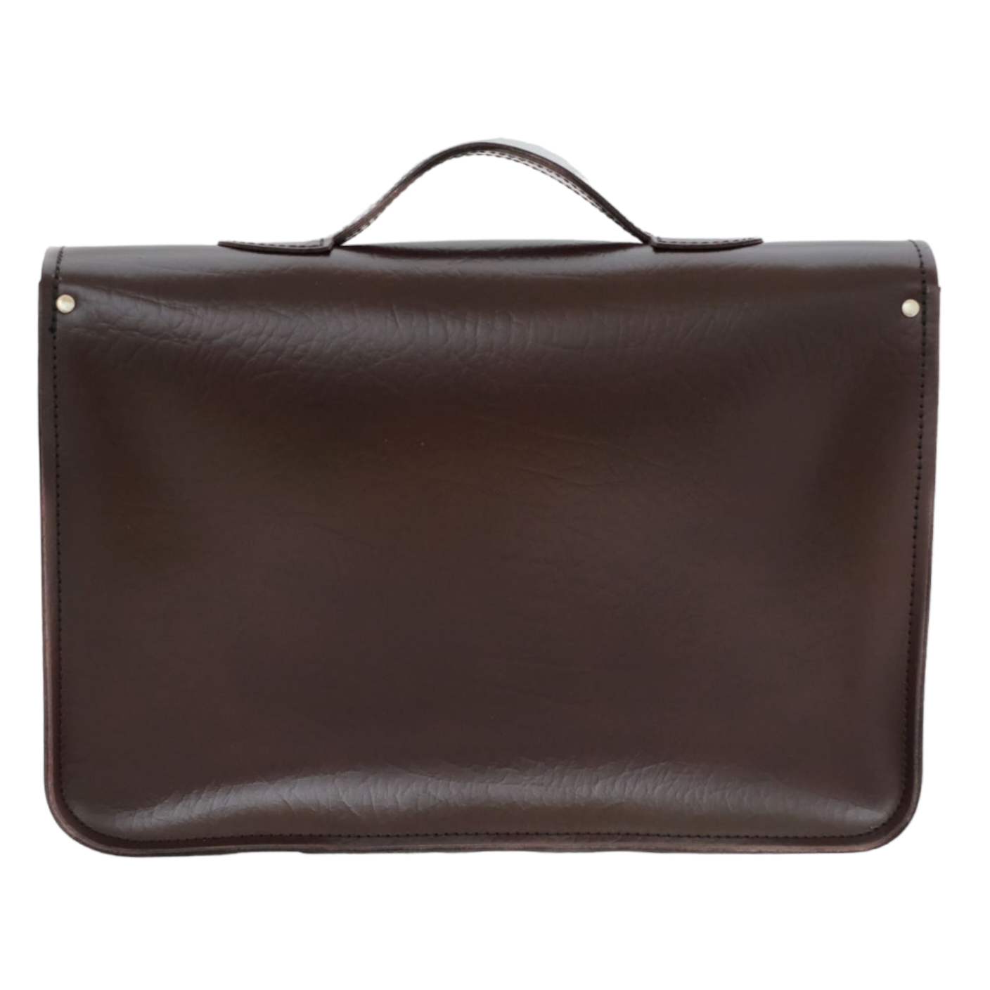 Twin Pocket Executive Handmade Leather Satchel - Marsala Red  