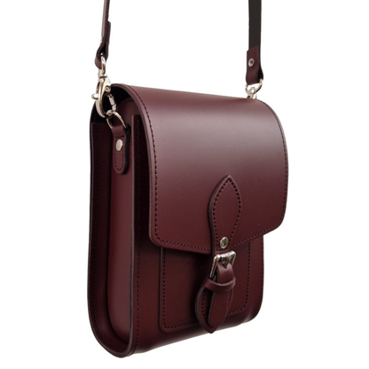 Handmade Leather Festival Phone Bag - Marsala Red  