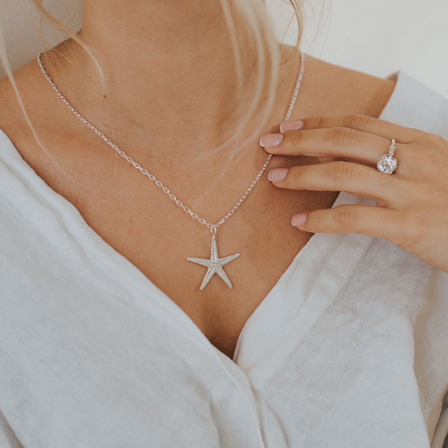 Maxi Silver Starfish Necklace  