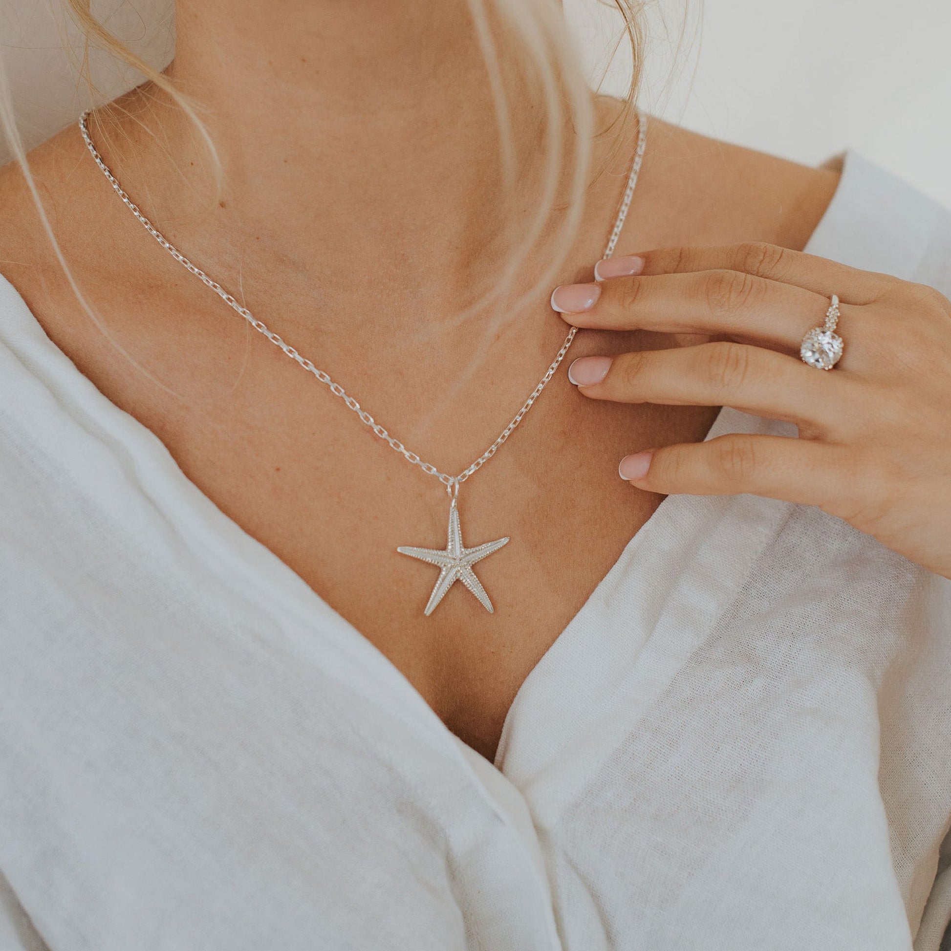 Maxi Silver Starfish Necklace  