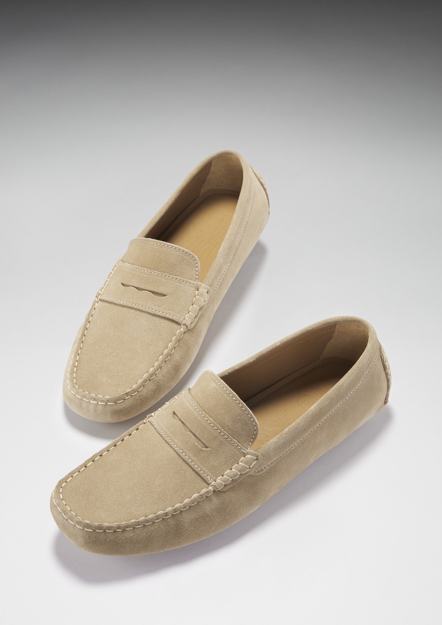 Penny Driving Loafers, taupe suede  