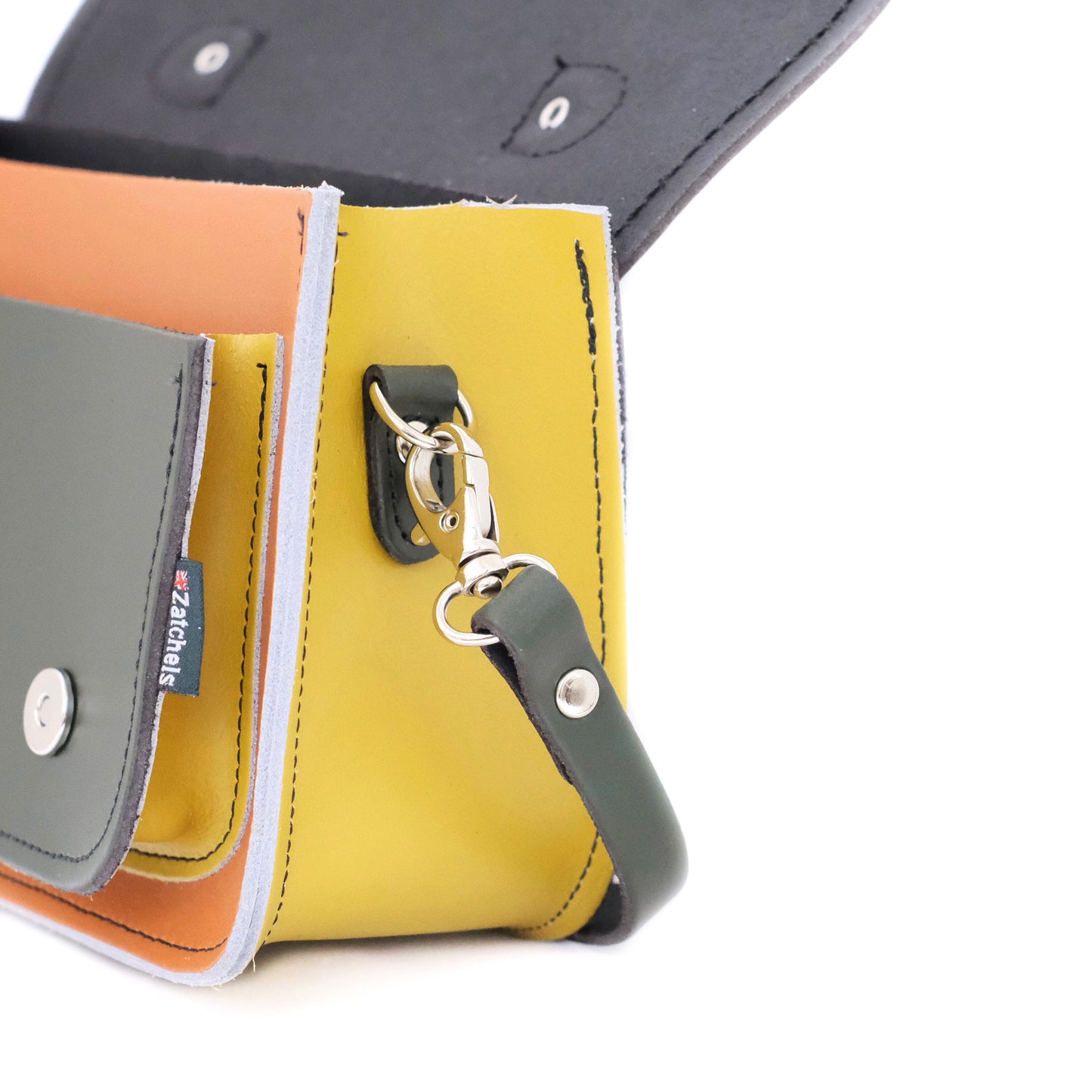 Handmade Leather Micro Satchel - Autumnal Kaleidoscope  