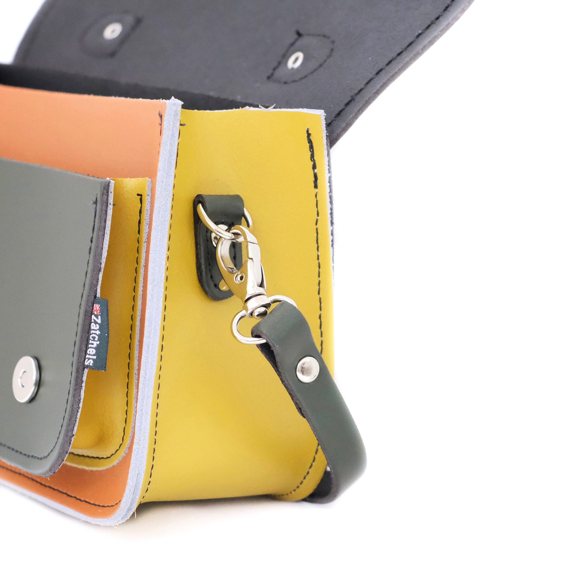 Handmade Leather Micro Satchel - Autumnal Kaleidoscope  