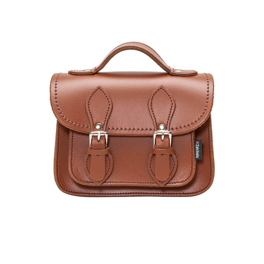 Handmade Leather Micro Satchel - Chestnut  