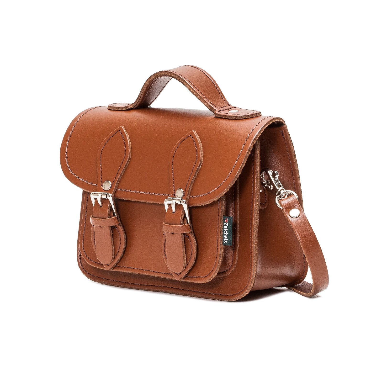 Handmade Leather Micro Satchel - Chestnut  