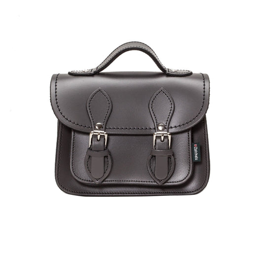 Handmade Leather Micro Satchel - Graphite  