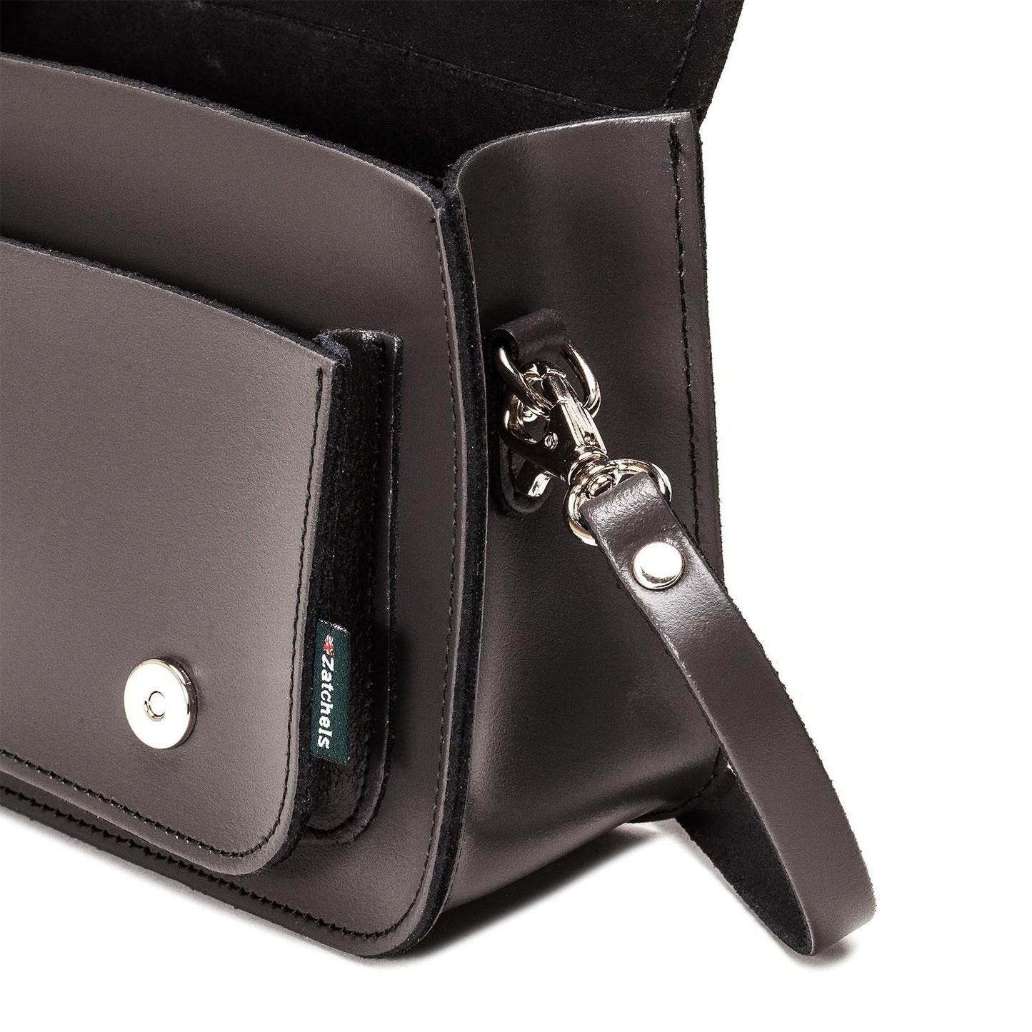 Handmade Leather Micro Satchel - Graphite  