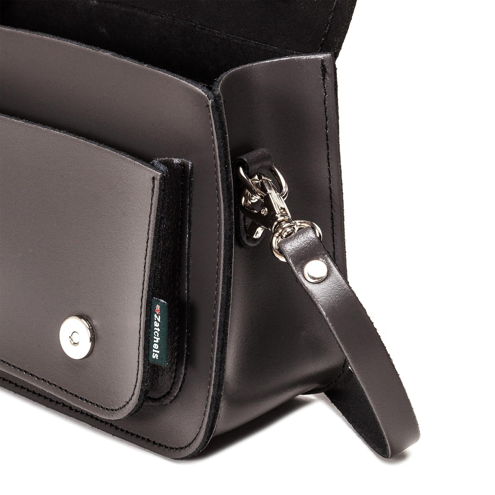 Handmade Leather Micro Satchel - Graphite  