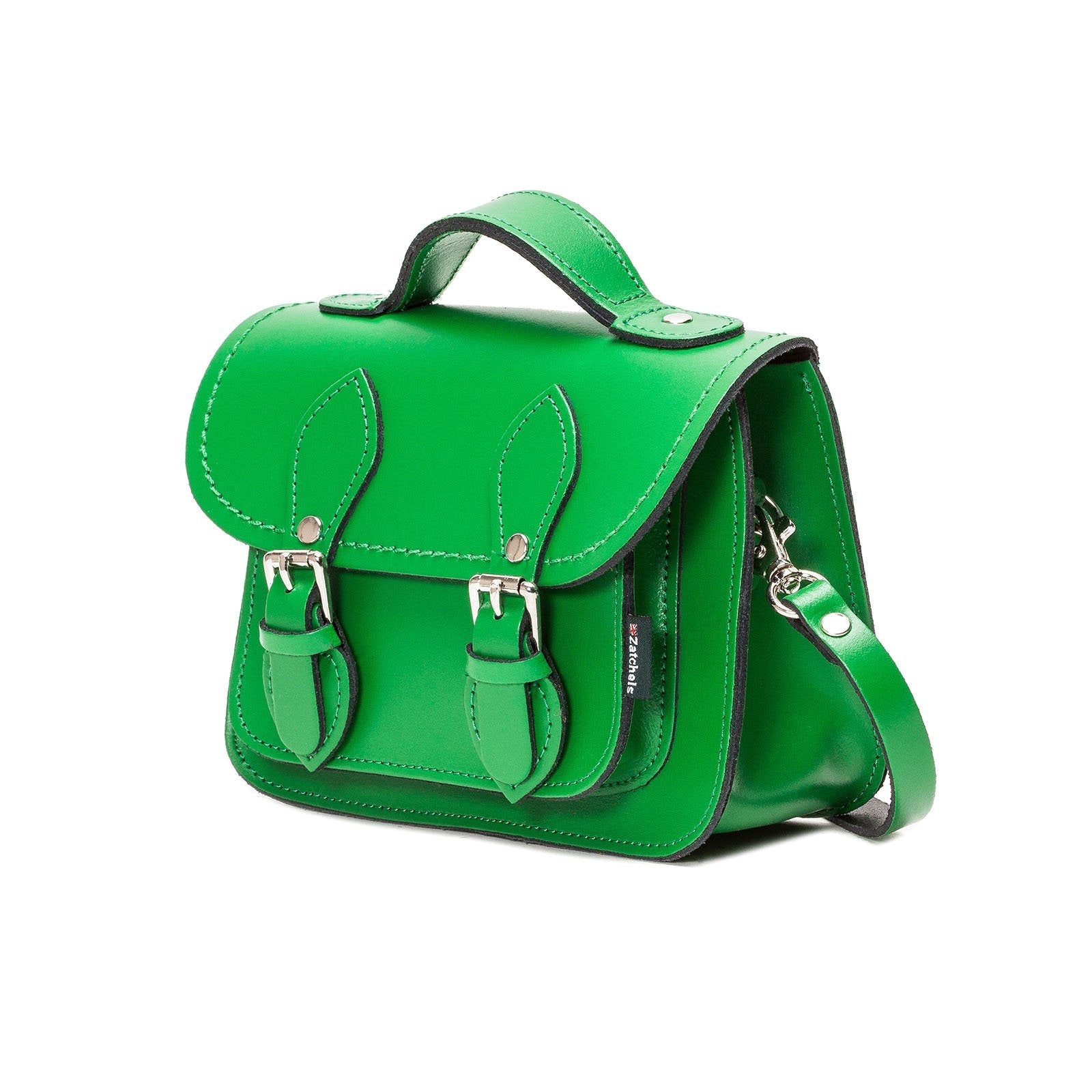 Handmade Leather Micro Satchel - Green  