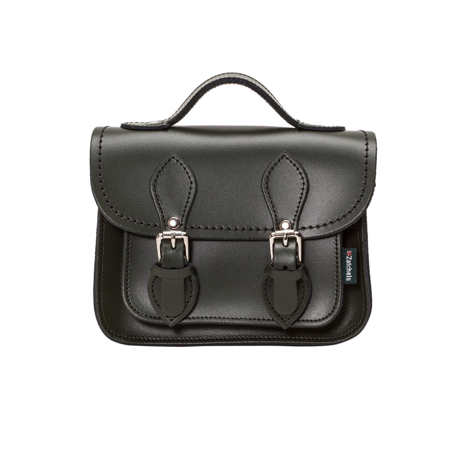 Handmade Leather Micro Satchel - Ivy Green  