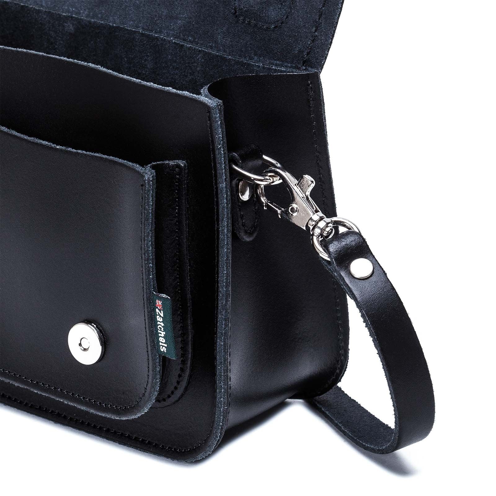 Handmade Leather Micro Satchel - Navy  