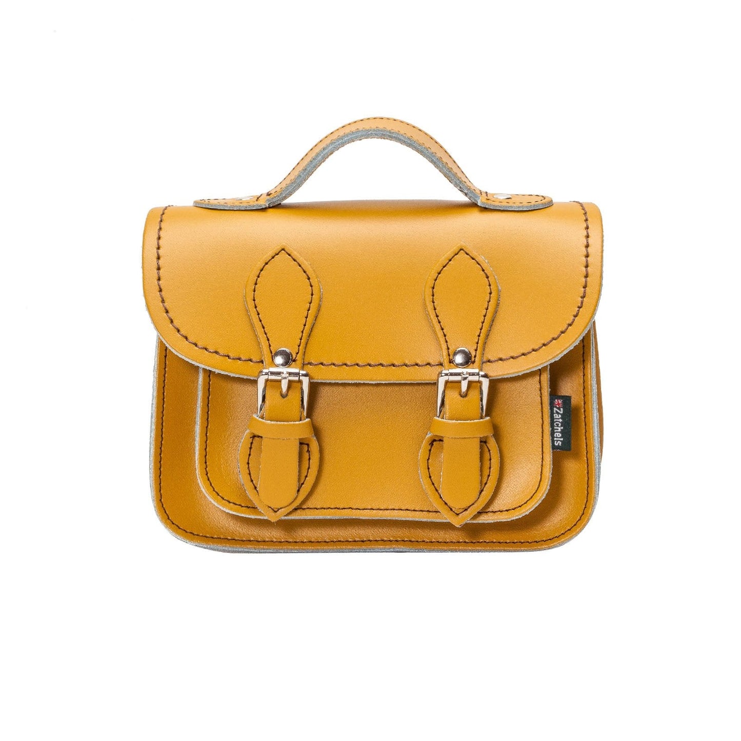 Handmade Leather Micro Satchel - Yellow Ochre  