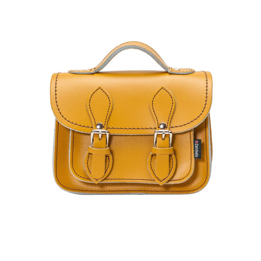 Handmade Leather Micro Satchel - Yellow Ochre  