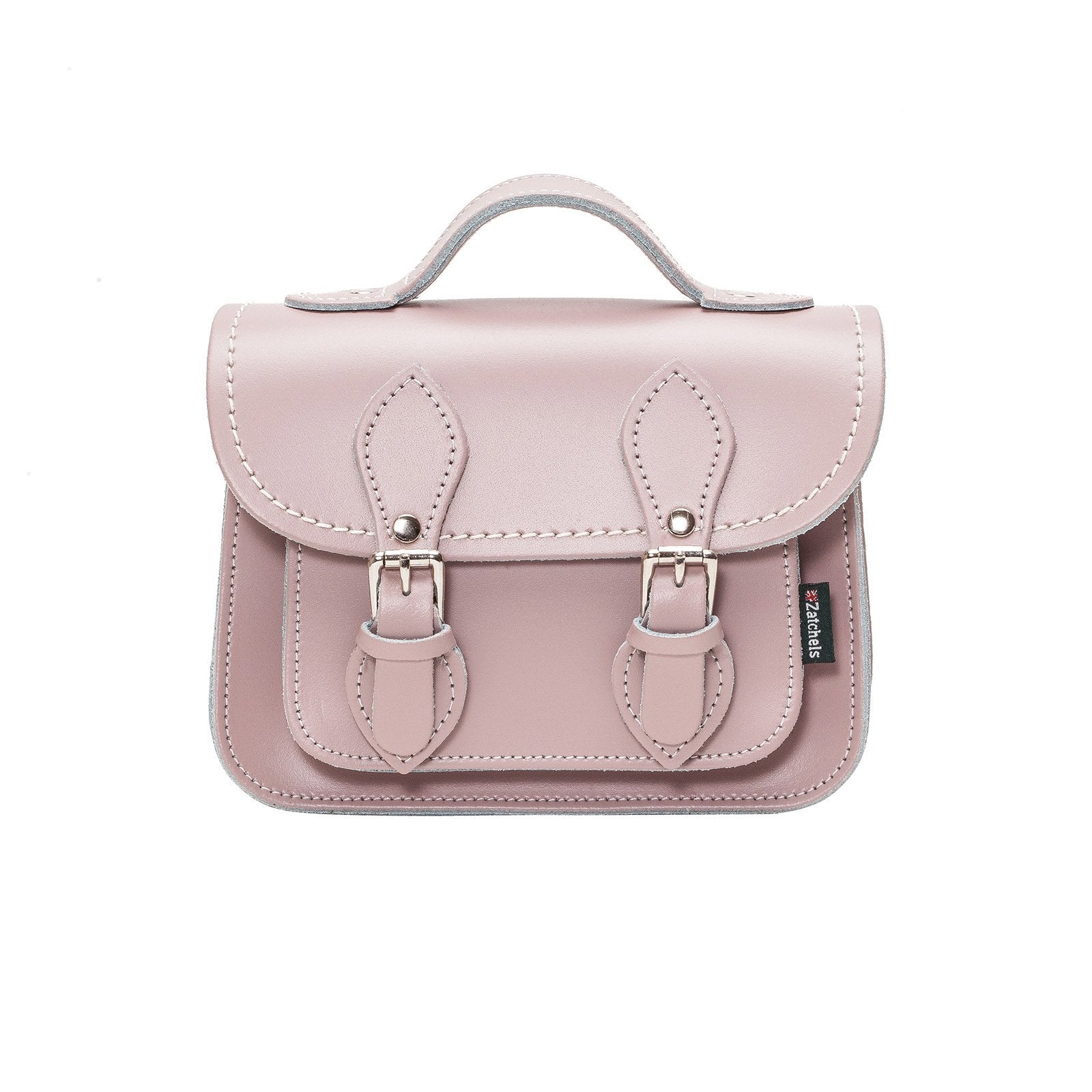 Handmade Leather Micro Satchel - Rose Quartz  